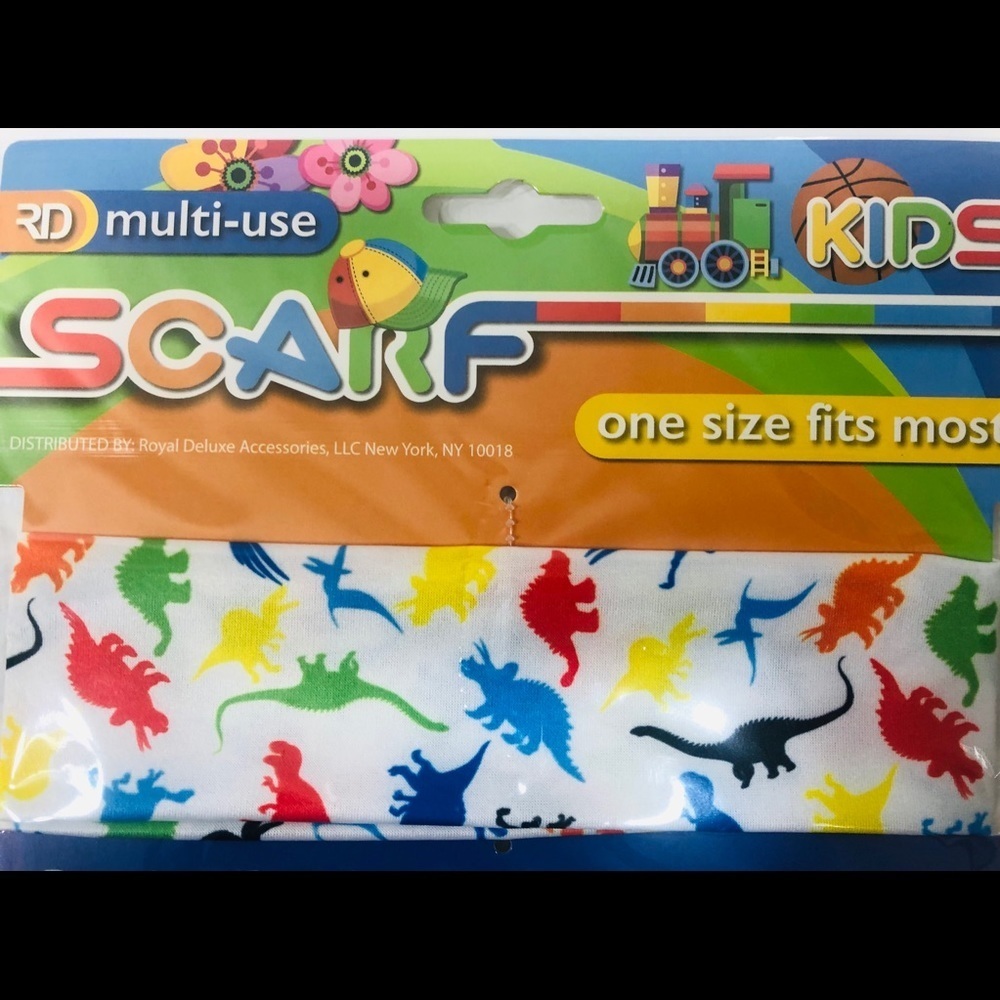 Multi-use Dinosaur kids scarf